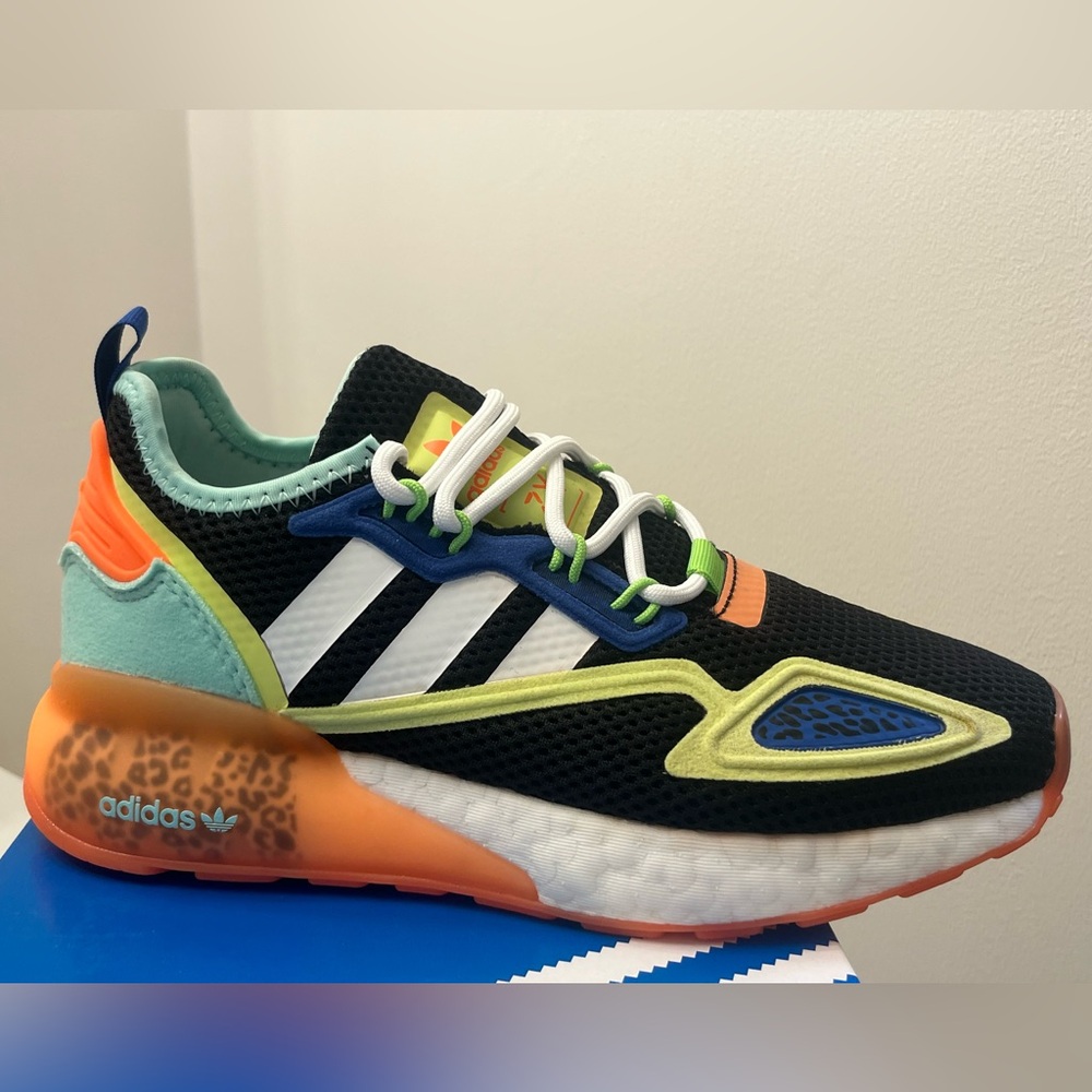 Adidas Kids Black and Orange Sneakers